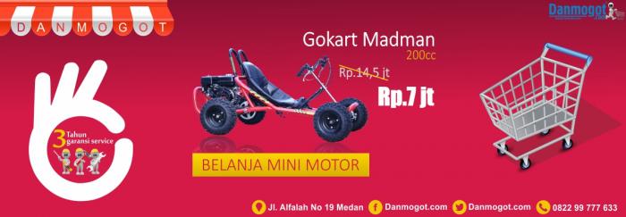 Dapatkan gokart madman 20cc dengan promo besar!